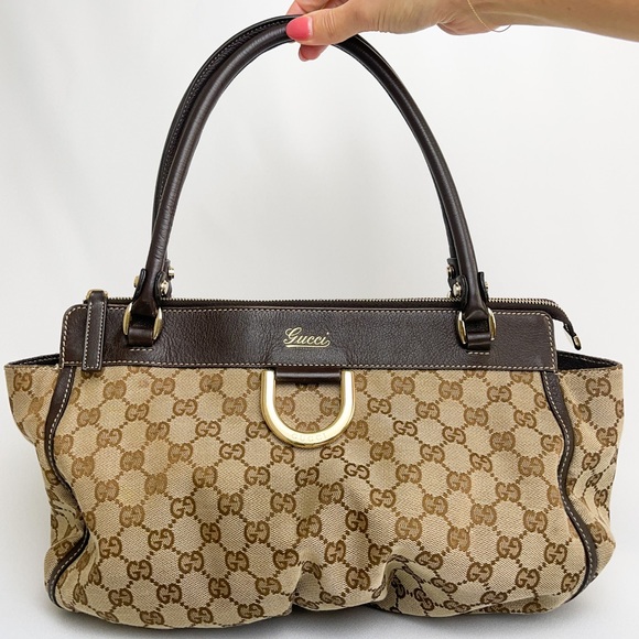 Gucci GG Canvas D-Ring Shoulder Bag - Picture 1 of 12